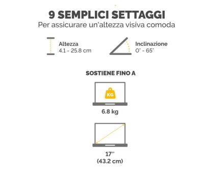 Supporto notebook Professional Series hub USB leggio - 19004 - 3