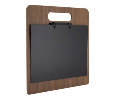 PortaMenu a tagliere con anelli Chopping Board 32 x 24 cm legno di noce - 18685 - 1