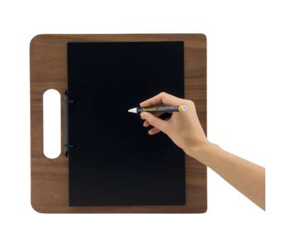 PortaMenu a tagliere con anelli Chopping Board 32 x 24 cm legno di noce - 18685 - 3