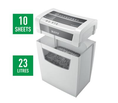 Distruggidocumenti Home Office P4 - taglio a frammenti 4 x 28 mm - IQ - Leitz 80090000 - 80091000 - 4002432118939 - DMwebShop - 2