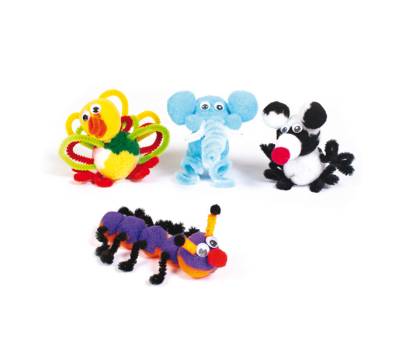 Pom-pon a strisce - 10-35 mm - colori assortiti - busta 100 pezzi - Deco - 12613 - 7394311921240 - DMwebShop - 2