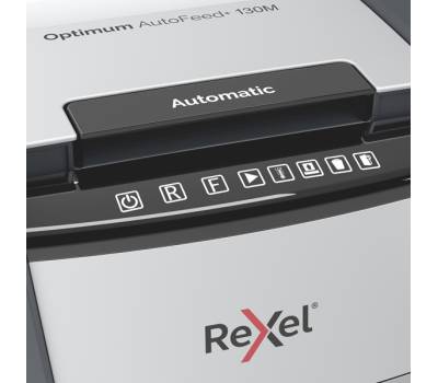 Distruggidocumenti Optimum AutoFeed+ 130M - a micro frammenti - Rexel - 2020130MEU - 5028252616836 - DMwebShop - 2