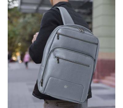 Zaino slim Gate Trended - 28 x 38 x 10 cm - ecopelle - azzurro - InTempo - 9232GAT31 - 8029221835415 - DMwebShop - 2