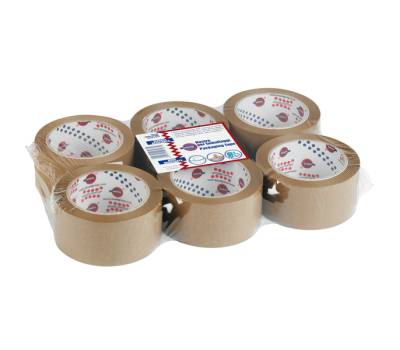 Nastro adesivo 330 - 5 cm x 66 mt - PVC - avana - conf. 6 pezzi - Eurocel - 000213366 - 30771A - DMwebShop - 1