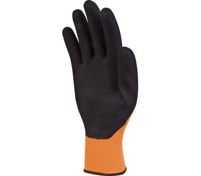 Guanti Apollon VV733 - poliestere - palmo schiuma di lattice - taglia 08 - arancio fluo-nero - Deltaplus - VV733OR08 - 3295249157432 - DMwebShop - 1