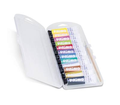 Tempera in tubetto 12 ml fluo metal scatola 12 pezzi - 22499 - 1