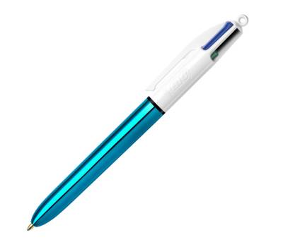 Penna sfera scatto multifunzione 4 Colours Shine - punta 1 mm - fusto colori assortiti - scatola 12 pezzi - Bic - 964775 - 3086123537637 - DMwebShop - 6