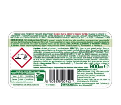 Pavimenti disinfettante - limone - 900 ml - Citrosil - M2804 - 8003650007421 - DMwebShop - 1