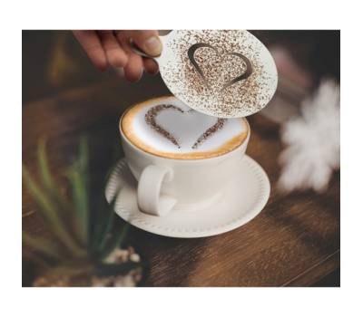 Stencil per caffe' - 10 x 12,4 x 0,1 cm - forma cuore e smile - set 2 pezzi - Securit - STN-SS-CO - 8719075283332 - DMwebShop - 1