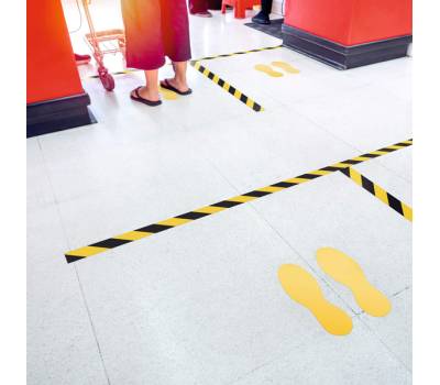 Nastro adesivo DURALINE STRONG 50/07 1726 - 50 mm x 30 mt - giallo-nero - Durable - 1726-130 - 4005546982502 - DMwebShop - 3