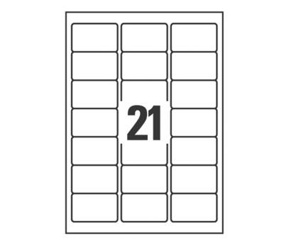 Etichette adesive coprenti BlockOut in carta permanenti 63 x 38,1 mm 21 etichette per foglio 25 fogli bianco Avery L4613,25 - 21911 - 1