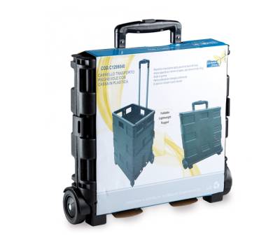 Carrello pieghevole con cassa in plastica - portata max 25 kg - Garden Friend - C1299040 - 8023755053147 - DMwebShop - 1