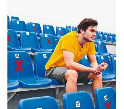 Adesivi da terra rimovibili Croce - 13,5 x 0,02 x 19,3 cm - conf. 5 pezzi - Durable - 1049-03 - 4005546727080 - DMwebShop - 1