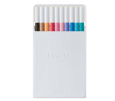 Fineliner Emott - tratto 0,4 mm - colori assortiti soft pastel - conf. 10 pezzi - Uni Mitsubishi - M PEM-SY 10C 2 - 4902778248379 - DMwebShop - 1