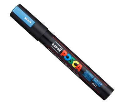 Marcatore Uni Posca PC5M - con coperchio argento - punta media - colori assortiti - gift box 18 pezzi - Uni Mitsubishi - M 84008608 - 8059484008608 - DMwebShop - 13