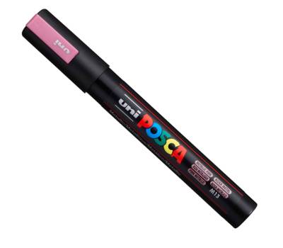 Marcatore Uni Posca PC5M - con coperchio argento - punta media - colori assortiti - gift box 18 pezzi - Uni Mitsubishi - M 84008608 - 8059484008608 - DMwebShop - 6