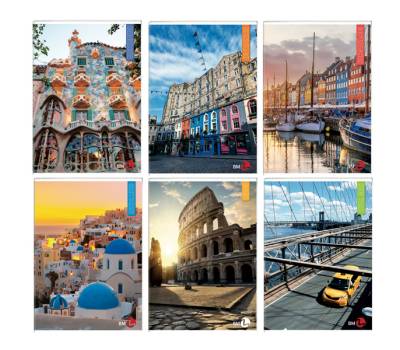 Maxiquaderno Citta fantasia A4,40,2 fogli 80 gr 5 mm con margine - 25922 - 2