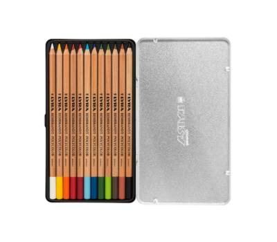 Pastelli colorati Rembrandt Polycolor - 3,7 mm - colori assortiti - astuccio in metallo 12 pezzi - Lyra - L2001120 - 4084900170304 - DMwebShop - 2