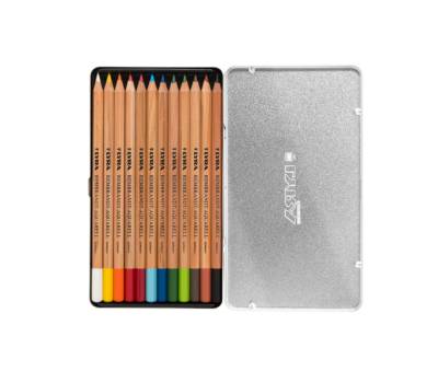 Pastelli Aquarell Rembrandt - 3,7 mm - colori assortiti - astuccio metallo 12 pezzi - Lyra - L2011120 - 4084900170472 - DMwebShop - 2