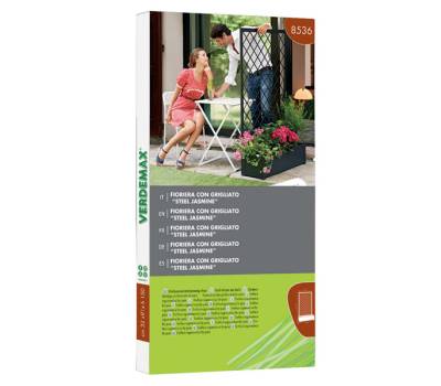 Fioriera con traliccio - in metallo - antracite - Verdemax - 8536 - 8015358085366 - DMwebShop - 1