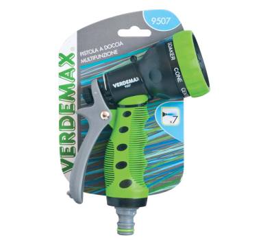 Pistola a doccia per irrigazione - in plastica - 7 getti - Verdemax - 9507 - 8015358095075 - DMwebShop - 1