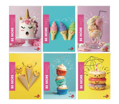 Maxiquaderno Be More Sweet A4,36,2 fogli 100 gr 1 rigo con margine - 25910 - 2