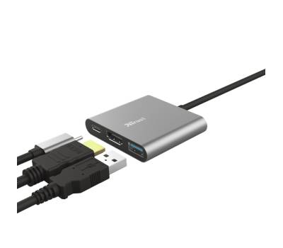 Adattatore USB-C - multiporta 3-in-1 Dalyx - Trust - 23772 - 8713439237726 - DMwebShop - 3