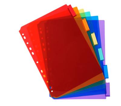 Intercalari neutri - PPL - A4 - trasparente - 6 posizioni - Exacompta - 3906E - 3130630039068 - DMwebShop - 1