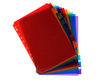 Intercalari neutri - PPL - A4 - trasparente - 12 posizioni - Exacompta - 3912E - 3130630039129 - DMwebShop - 1