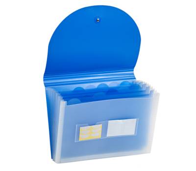 Portadocumenti Plastidea - a soffietto - 13 tasche - PP - A4 - blu - Iternet - 7041BL - 8028422570415 - DMwebShop - 1
