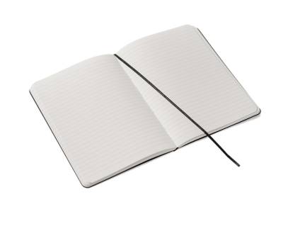 Taccuino EcoQua Plus - con elastico - rilegatura cucita - A5 - 5 mm - 80 fogli - righe - vino - Fabriano - 19621012 - 8001348220572 - DMwebShop - 1