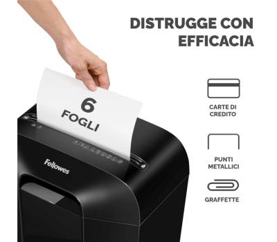 Distruggidocumenti LX-25 - a frammenti - nero - Fellowes - 4170501 - 43859769018 - DMwebShop - 4 Distruggidocumenti LX-25 - a frammenti - nero - Fellowes - 4170501 - 43859769018 - DMwebShop - 4
