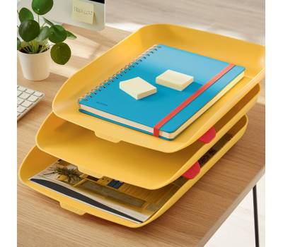 Kit tripla vaschetta portacorrispondenza Cosy - giallo - Leitz - 53582019 - 4002432126255 - DMwebShop - 1