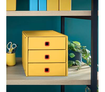 Cassettiera ClickeStore Cosy - 3 cassetti - giallo - Leitz - 53680019 - 4002432128693 - DMwebShop - 2