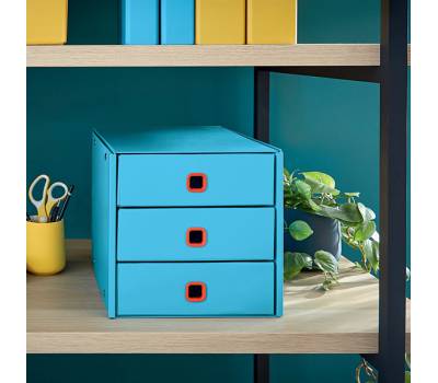 Cassettiera ClickeStore Cosy - 3 cassetti - blu - Leitz - 53680061 - 4002432128709 - DMwebShop - 2