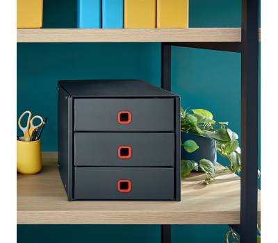 Cassettiera ClickeStore Cosy - 3 cassetti - grigio - Leitz - 53680089 - 4002432128716 - DMwebShop - 2