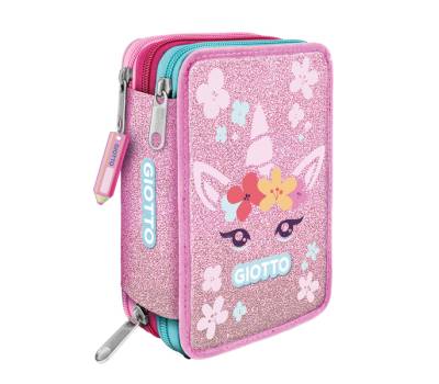 Astuccio 3 zip Candy collection - 19,5 x 7,5 x 12,9 cm - tessuto - fantasie assortite - Giotto - F954000 - 8000825057793 - DMwebShop - 3