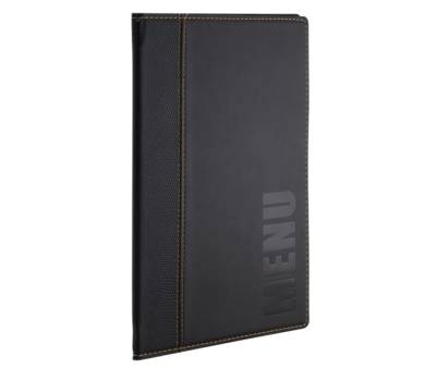 PortaMenu' Trendy - 1 inserto doppio incluso - A5 - 18 x 25 cm - nero - conf. 10 pezzi - Securit - MC-TRA5-BL - 8717624240126 - DMwebShop - 1
