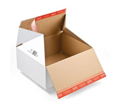 Scatola per spedizione E-Commerce - 30,6 x 18,6 x 12,7 cm - bianco - conf. 20 pezzi - Colompac - CP155.255/20 - 4033657964711 - DMwebShop - 2