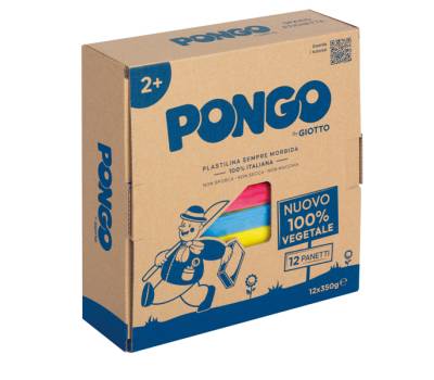 Pasta Pongo panetto 350 gr - colori assortiti - conf. 12 pezzi - Giotto - F603600 - 8000144008452 - DMwebShop - 1