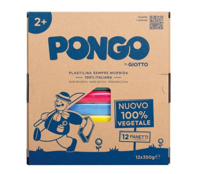 Pasta Pongo panetto 350 gr - colori assortiti - conf. 12 pezzi - Giotto - F603600 - 8000144008452 - DMwebShop - 2