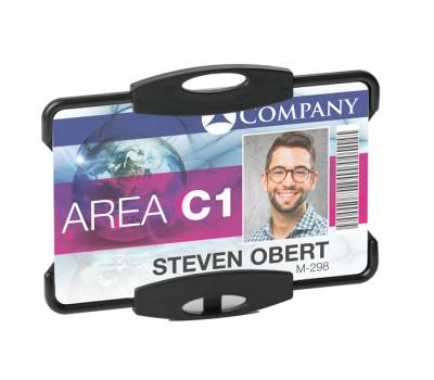 Portabadge Eco per 1 tessera - 5,4 x 8,7 cm - nero - conf. 10 pezzi - Durable - 8988-01 - 4005546730585 - DMwebShop - 1