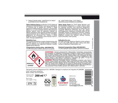 Schiuma spray per monitor-pc-tablet-tv - 200 ml - Tekna - k022 - 8009110050006 - DMwebShop - 1