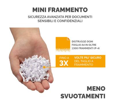 Distruggidocumenti automatico - a mini frammento - 80 M - Fellowes - 4621501 - 50043859782500 - DMwebShop - 2