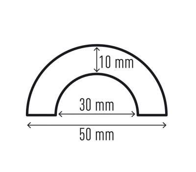 Profilo paracolpi P30 - per superfici tubolari - giallo-nero - Durable - 1115-130 - 4005546735801 - DMwebShop - 1