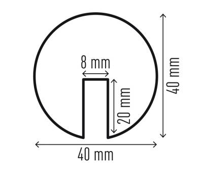 Profilo paracolpi E8R per spigoli giallo nero Durable - 29040 - 2