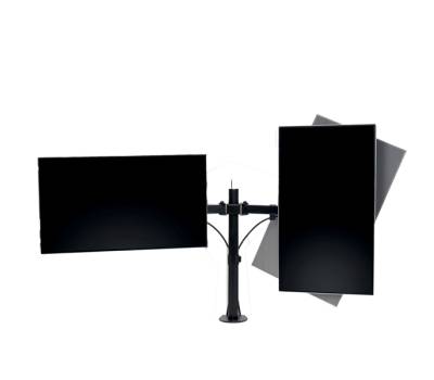 Braccio estensibile ergonomico per monitor doppio SmartFit nero - 26608 - 2