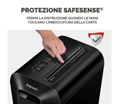 Distruggidocumenti LX65 - a frammenti - nero - Fellowes - 4400701 - 43859764792 - DMwebShop - 3