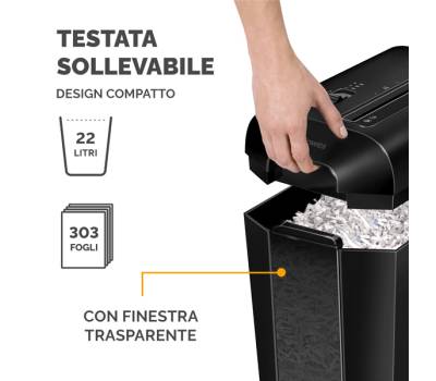 Distruggidocumenti LX65 - a frammenti - nero - Fellowes - 4400701 - 43859764792 - DMwebShop - 5