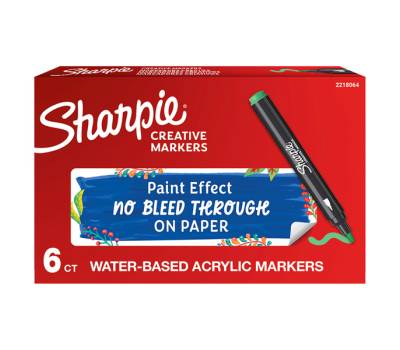 Marcatore acrilico - punta tonda - verde - conf. 6 pezzi - Sharpie - 2218064 - 3026982055460 - DMwebShop - 1